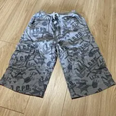 ハーフパンツ グレー プリント柄 4ポケット