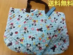 ミッキーマウス キルティングバッグセット　絵本バック＆上靴入れ　ディズニー