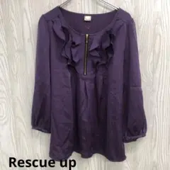 z-454 Rescue up 紫色 フリルブラウス