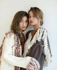 【新品タグ付き】searoomlynn フリンジニットコート