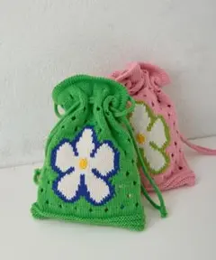 新品タグ付【CIAOPANIC TYPY】【KIDS】アソート柄ニット巾着BAG