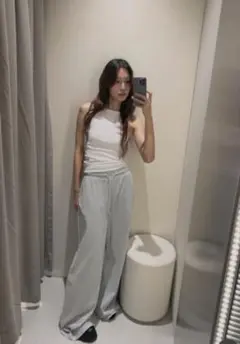 ZARA HEAVY COTTON スウェットパンツ　 グレー XS