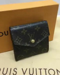 ルイヴィトン モノグラム ポルトモネピエ Wホック 二つ 折り 財布