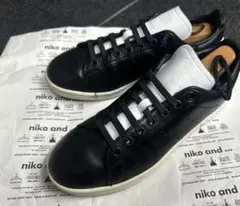 【美品】adidas スタンスミス レザースニーカー 24.5 白黒