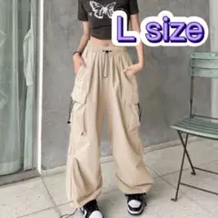 レディース　カーゴパンツ　L ドローコード　ストリート　メンズライク