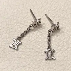 ③ CELINE セリーヌ ピアス マカダム シルバー