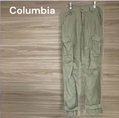 Columbia 【S】カーキ　麻　カーゴパンツ ドローコード　アウトドア