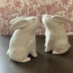 たち吉　うさぎの置物　二個セット