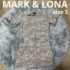 MARK&LONA カモフラージュ柄 ショートオール つなぎ レディース S