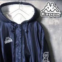 【kappa】ベンチコート L ネイビーロングボアコート メンズ
