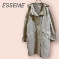 ESSEMEナイロンコート　フード付き　軽い　ポケット　ベージュ/M