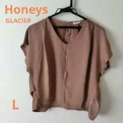 ハニーズ GLACIER Vネック シャツ L ネックレス付き