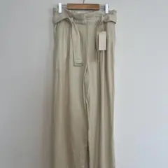 最終値下げ/UNIQLO/ベルテッドリネンレーヨンワイドパンツ/新品/S