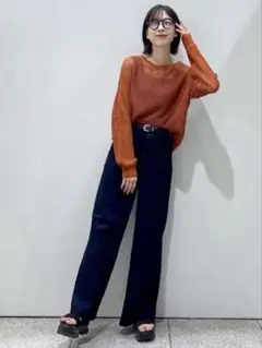 UNIQLO ユニクロ メッシュクルーネックセーター