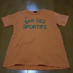 ルコック　メンズTシャツ　オレンジ✕グリーン　Мサイズ
