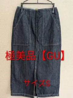 ☆お値下げ☆極美品【GU】デニムナロースカート　サイズS