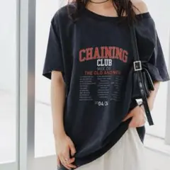 kastane オフショルピグメントロゴTEE