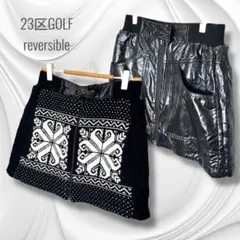 23区 GOLF リバーシブルスカート ニット or ナイロン ウール混