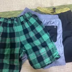 BREEZE 半ズボン 140サイズ 緑と黒のチェック
