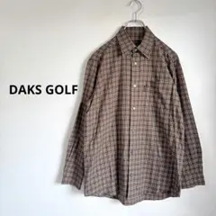 美品✨️ DAKS GOLFチェック柄長袖シャツ サイズM