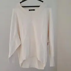 AMERICAN HOLIC ホワイト Vネック 長袖セーター