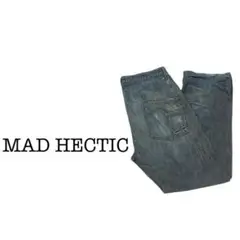 08M523◯ MAD HECTIC ワイドデニム ダメージ ジーンズ 古着