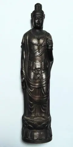 岡本 金一郎作 観音立像 (高さ約42.5cm)