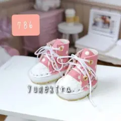 スニーカー No.786 ドット柄 ピンク 靴　ブライス　イーマリー　リカちゃん