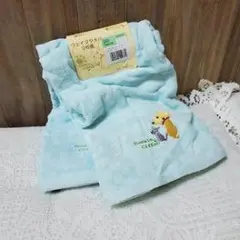 水色 キャラクター刺繍タオル
