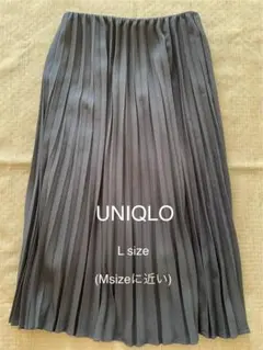 UNIQLO ユニクロ 紺 プリーツスカート ポリエステル Lサイズ