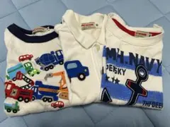 本日16時までミキハウス　ポロシャツとTシャツの3枚セット90cm