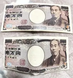 壱万円札　福沢諭吉柄　二つ折り財布　2セット