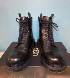 ZARA レースアップ　ワークブーツ レザー