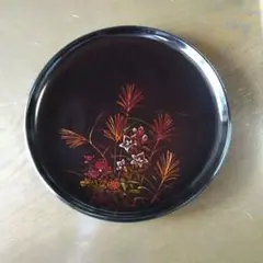 浄法寺塗　菓子鉢　茶道具　漆器　坂田漆器店　大型25㎝　箱・栞　未使用品　美品 浄法寺塗 菓子鉢 茶道具 漆器 坂田漆器店 大型25㎝ 箱・栞 未