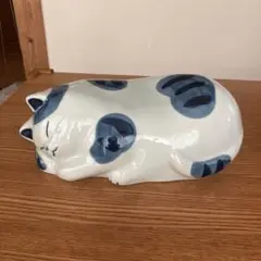 薬師窯 うたたね猫枕 陶器枕 置物