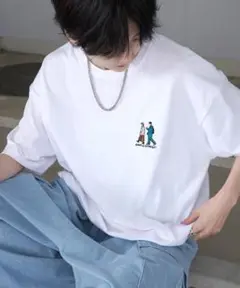 ILL'S ワンポイント刺繍ロゴ ビッグシルエット半袖Tシャツ
