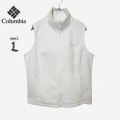 コロンビア Columbia フリース ベスト フルジップ ホワイト メンズL