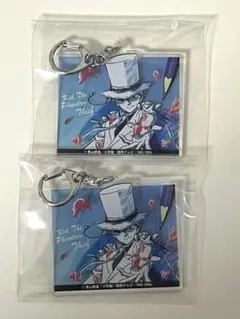 名探偵コナン　ペンシルアートトレーディングアクリルキーホルダー　怪盗キッド　２点