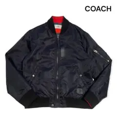 【美品】COACH コーチ MA-1 ブルゾン ジャケット 黒 S