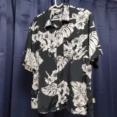 stussy HAWAIIAN SS SHIRT アロハシャツ黒S　ステューシー