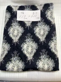 綿ローン生地　110cm x 300cm 濃紺系
