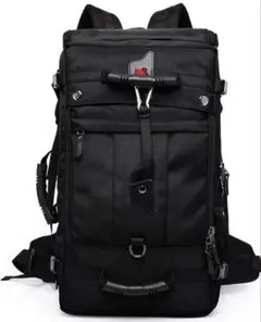 ブラック ダッフルバッグ 多機能ポケット付き50L