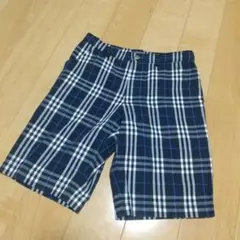 130　BURBERRY LONDON　ネイビーチェック ハーフパンツ