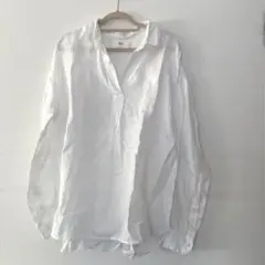 【ユニクロ】リネン100% カジュアルシャツ　涼しい