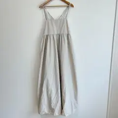 美品　ナイロンキャミワンピース　フレア　マタニティ　アイボリー