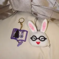 めがねうさぎ ガチャガチャ キーホルダー2点セット せなけいこ
