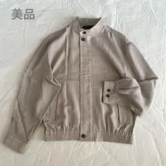 80'sヴィンテージ　透け感ブルゾン　逆玉縁ポケット