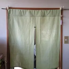 ハンドメイド　暖簾（うぐいす色）　　78×91