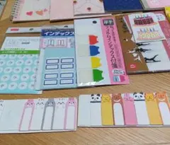 動物デザインの付箋とメモ帳セット