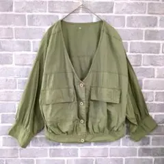 グリーン パークnougatine　シャツジャケット　М　コットンシャツ